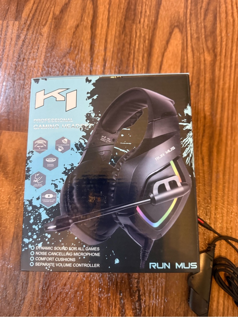Run Mus K1-B Professional Gaming Headset
